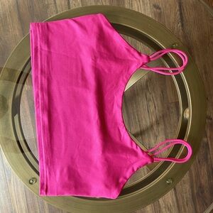 HOT PINK CROP CAMI TOP PETITE XXS
